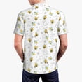thumbnail image 3 of Balery Bee Printed Men’s Short Sleeve Polo Shirt, Midweight Men's Shirt,Golf Polo shirts -Large, 3 of 8