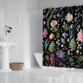 thumbnail image 2 of Watercolor Wildflower and Peony Bloom Shower Curtain – Artistic Botanical Design Brings Rustic Charm to Farmhouse Bathrooms, 2 of 5