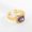 Purple, variant on Copper Chain Shaped Ring With Micro Inlaid Zircon Geometric Design For Everyday Wear And Special Occasions Jewelry