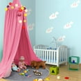 thumbnail image 4 of Mosquitera con dosel para cama colgante de cúpula redonda, cortina para bebés y niños que juegan en casa (rojo coral), 4 of 5