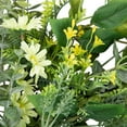 thumbnail image 5 of Northlight Mixed Foliage and Daisy Spring Wreath - 20", 5 of 8