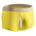 thumbnail image 2 of Fgnfyis Men's Breathable Underwear Soft Comfortable Briefs for Daily Wear All Season Elastic Waistband No Ride Up Mens Underwear Briefs Yellow M, 2 of 4