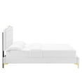 thumbnail image 4 of Modway Amber Performance Velvet Queen Platform Bed in White, 4 of 10