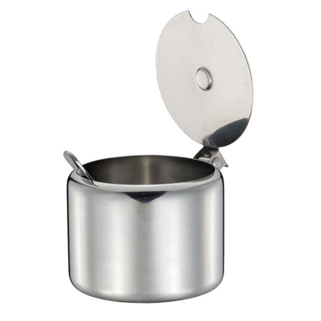 Injueey Kitchen Stainless Steel Spice Jar Condiment Can Spoon Seasoning + Pots Cocina y Comedor Plata 200 ml