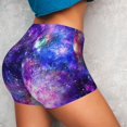 thumbnail image 4 of Galaxy Night Universe Space Workout Shorts For Women Scrunch Butt Lifting Yoga Gym Seamless Booty Biker Shorts Medium, 4 of 9