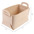 thumbnail image 4 of REGALWOVEN 3 Pack Storage Cube, Storage Bin with Handles for Shelves Closet, Collapsible Storage Basket for Organizing Clothes Books Beige 7.1*5.1*4.3in, 4 of 6