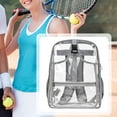 thumbnail image 6 of funtasica Tennis Backpack ,Racket Bags ,PVC, Lighweight Clear Large Capacity Unisex Gym Badminton Bag Tennis Rucksack for Men and Women Gray, 6 of 8