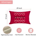 thumbnail image 3 of Valentine Day Lumbar Pillow Covers 12x20 inch Set of 2, I Love You Love Hearts Throw Pillow Covers Romantic Love Cushion Cases for Home Decor Wedding Bed Sofa Couch, 3 of 6