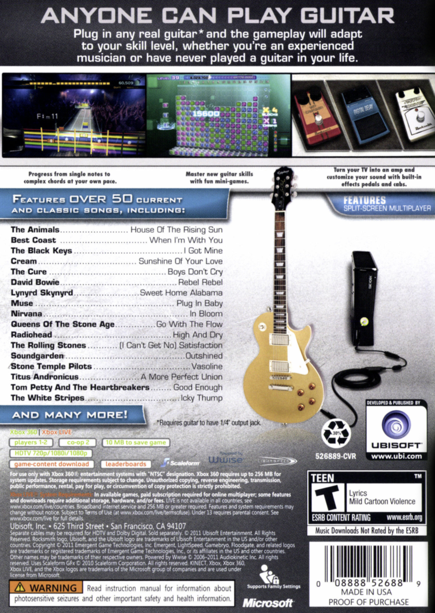 Rocksmith Authentic Guitar Games (XBOX 360) - image 2 of 11