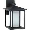 thumbnail image 1 of Sea Gull Lighting Black Hunnington 1-Light Outdoor Lantern Wall Sconce Black, 1 of 3