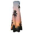 thumbnail image 6 of Palm Trees with a Sunrise Long Dress summer dress purple dress Party dresses for women, 6 of 7
