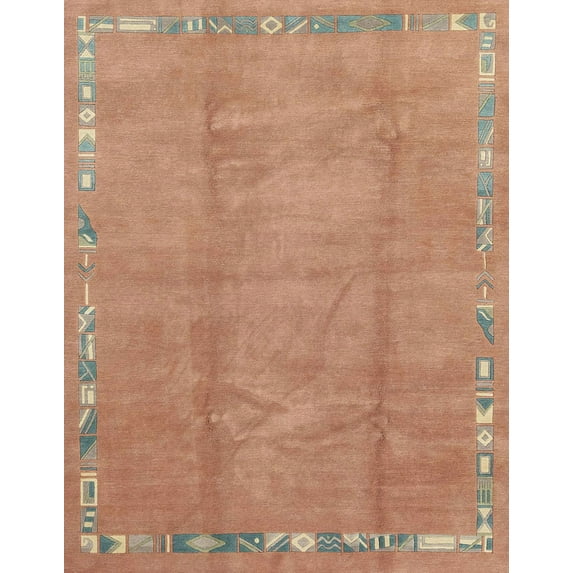 Ahgly Company Machine Washable Indoor Rectangle Abstract Orange Area Rugs, 4' x 6'