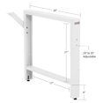 Garage Workbench Table Frame Leg Right Side 20" Depth White 29