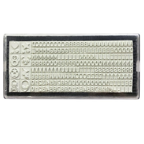 DIY Personalized Rubber Stamp 4mm Digital Letters Plate Custom Name Address Rubber Stamp Accessory for Craft Supplies DIY Scrapbooking
