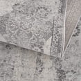 thumbnail image 4 of 2â€™ x 5â€™ Gray Distressed Trellis Pattern Area Rug, 4 of 10