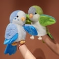 thumbnail image 3 of Kawaii Cockatiel Budgerigar Monk Parakeet Hand Puppet Bird Soft Stuffed Toy Doll Parrot Cosplay Plush Doll Educational Baby Toys, 3 of 14