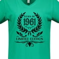 thumbnail image 4 of Inktastic Born in 1961 Limited Edition Women's V-Neck T-Shirt, 4 of 5
