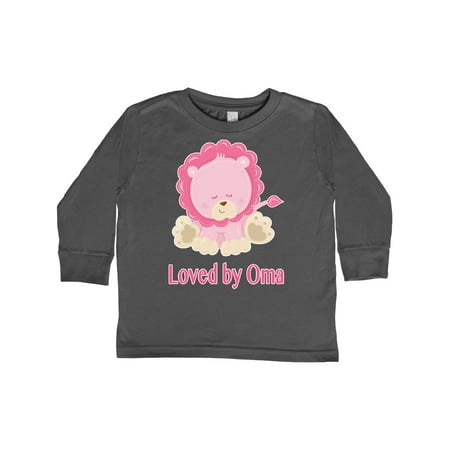 

Inktastic Loved by Oma Gift Toddler Toddler Girl Long Sleeve T-Shirt