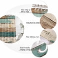 thumbnail image 6 of Farmhouse Teal Brown Waterproof Fabric Shower Curtain, Retro Ombre Wooden Waterproof Fabric Shower Curtain for Bathroom Curtains Bathtubs Hotel Washable Shower Curtains with 12 Hooks Small 36x78in, 6 of 8