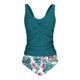 thumbnail image 5 of Traje de baño de bikini de verano con estampado de moda para mujer, con cojín en el pecho y sin soporte de acero, sin espalda, con tirantes, de nailon., 5 of 5