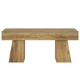 thumbnail image 2 of Fnova Farmhouse 47 Inch Rectangle Wooden Coffee Table, Sturdy Base, Modern Cocktail Tea Table, Accent Center Table for Living Room, Bedroom, 2 of 12
