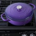 CrockPot Artisan 2 Piece 5 Quart Enameled Cast Iron Braiser with Lid