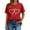 Red, variant on Graphic Shirts for Women Stylish Summer Tops Love Crew Neck Blue Plus Size Short Sleeve Valentines Womens Blouse