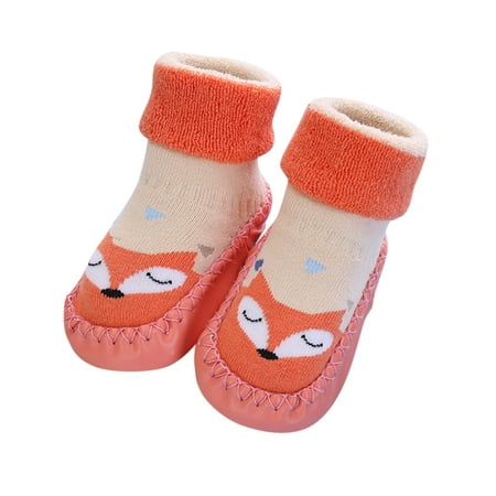 

JDEFEG Toddler First Walking Shoes Girls Autumn and Winter Cute Children Toddler Shoes Blat Bottom Non Slip Socks Shoes Warm and Comfortable Cartoon Bear Squirrel Pattern Soft Shoes 2T G 11
