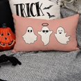 thumbnail image 4 of Halloween Pillow Covers 12x20 inch Happy Halloween Ghost Halloween Pink Lumbar Pillow Covers Decorations Happy Halloween Sofa Bed Outdoor Car Decoration, 4 of 6
