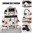 thumbnail image 3 of FORMRS Mini Backpack Purse for Women Travel Daypack Casual Shoulder Bag, Beige Triangles, 3 of 7