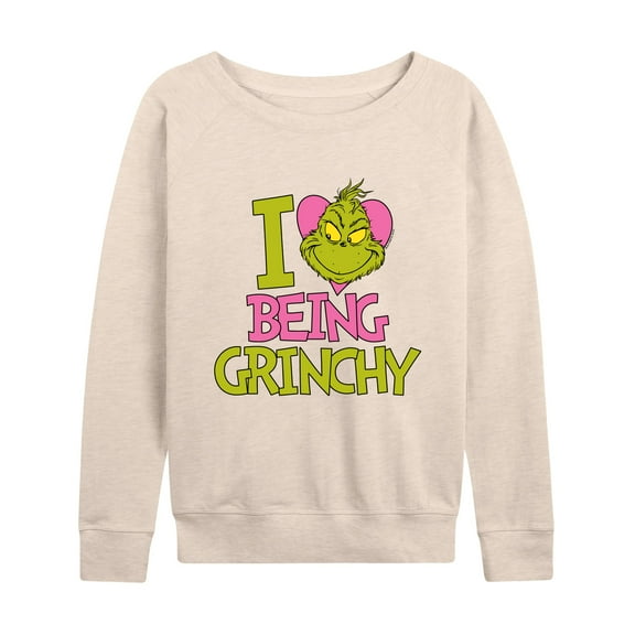 The Grinch - I Love Being Grinchy - Women's Lightweight French Terry Long Sleeve Shirt