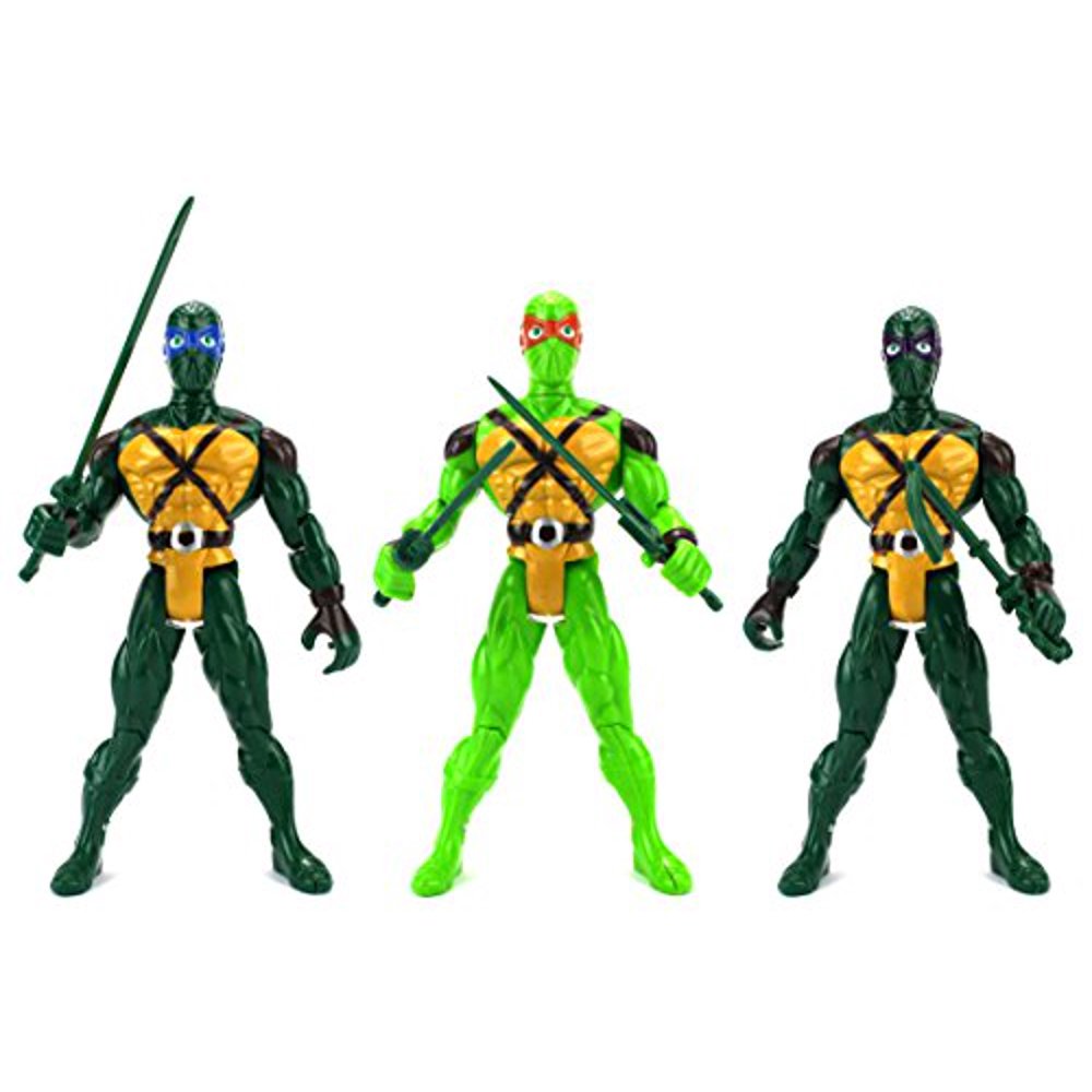 Super Ninja Big 3 Warriors Children Kid's Toy Action Figure Playset w