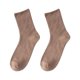 thumbnail image 1 of Minnieouse 1 par de calcetines de mujer de Color sólido, suaves, acogedores, cómodos, transpirables, calcetines escolares de viaje, suministros lavables, Medias Café Ligero Minnieouse AP013191-07, 1 of 6