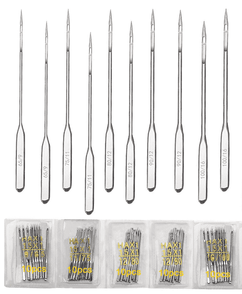 【新品未使用】Needles Set-Up S Happon 50PCS Universal Sewing Needles for Singer, Brother