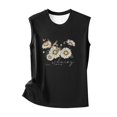thumbnail image 4 of Tank Tops for Women Cute Daisy Graphic Loose Fit Crewneck Sleeveless Shirt Summer Casual Tanks, 4 of 4