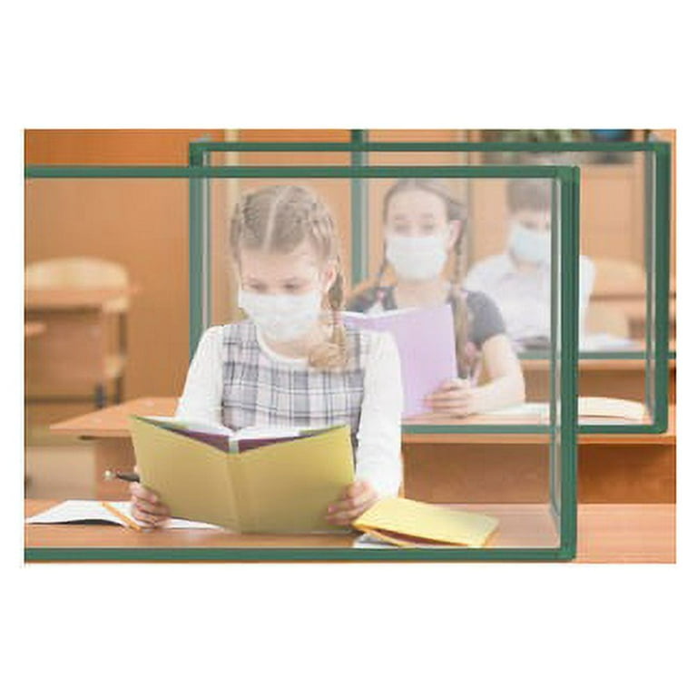 Bi-silque Desktop Divider Glass Barrier - 35.4 Bi-silque Desktop Divider Glass Barrier - 35.4