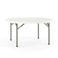 thumbnail image 1 of 60'' Round Granite White Plastic Folding Table, 1 of 9