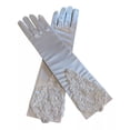 thumbnail image 4 of Guantes De Satín Blancos Novia, 15 Años, Damas De Honor, 4 of 4