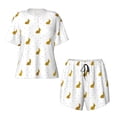 thumbnail image 4 of Kdxio Gold Rabbit Print Pajamas Sets for Women Short-Sleeved Pjs with Lounge Shorts Two Piece Sleepwear S-4XL, 4 of 9