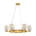 thumbnail image 3 of Isla Blanca 6-Light Chandelier in Warm Brass by Breegan Jane, 3 of 6