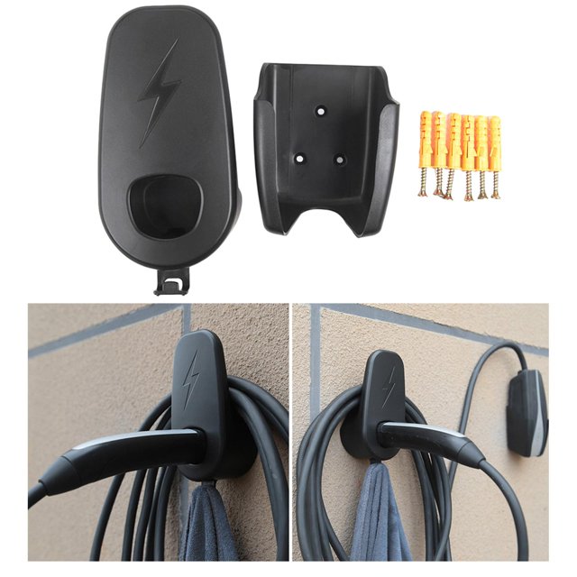 Soporte organizador de Cable de carga, práctico conector resistente, montaje en pared ABS apto para en interiores y Macarena Soporte para cable de carga