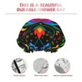thumbnail image 5 of Disketp Mexican Flower Traditional1 Shower Caps,Reusable Shower Cap For Women, Double Layer Waterproof Hair Cap, Large Size For All Hair Lengths,For Girls Spa Home Salon Use, 5 of 9
