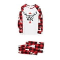 thumbnail image 3 of Penkiiy Christmas Pajamas for Family Matching Pjs Set, Red Plaid Reindeer Holiday Xmas Pajamas for Women Men Kids White M, 3 of 7