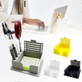 thumbnail image 2 of Sticky Notes Holder with Pen Holder Slot, Notepad Dispenser Desktop Organizer for Office Home, 2 of 5