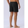 thumbnail image 3 of DARING DIVA Men's Drawstring Waist Side Pockets Mesh Lining Beach Swim Trunks 30 Black, 3 of 5