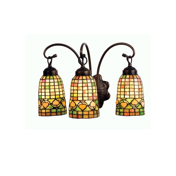 18866 Meyda 18"W Tiffany Acorn 3 Lt Vanity Light