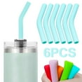 thumbnail image 3 of LEARNEVER Silicone Short Drinking Straws 6 Pack 10cm Reusable Soft Flexible Straws with Case Eco-Friendly for Kids and Adults, 3 of 8