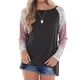 thumbnail image 4 of Top de manga larga con estampado de leopardo y cuello redondo para mujer Fridja  ghj987+5053, 4 of 9