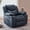 Blue, variant on Wide Seating PU Leather Recliner Chair with Massage and Heating Function Living Room Furniture Grey