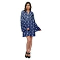thumbnail image 2 of Moomaya Robe Courte Imprimée pour Femmes Tenue Décontractée Manches Évasées Vêtements d'Été, 2 of 6